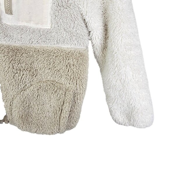 Old Navy Neutral Beige Tan Fleece Sherpa Zip Hoodie Toddler Size 4T - Picture 7 of 9